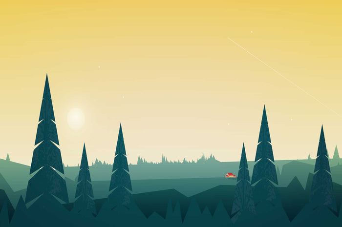 Summer Cartoon Forest Wall Mural-Wall Mural-Eazywallz