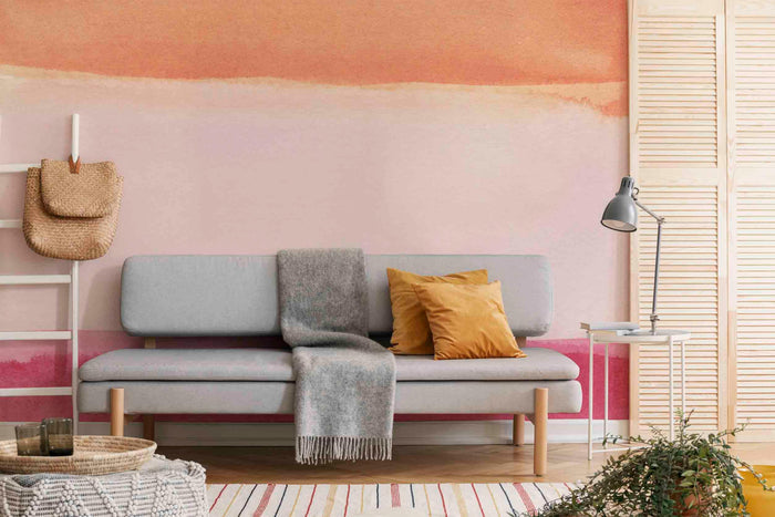 Summer Rose Color Block Wallpaper Mural-Wall Mural-Eazywallz
