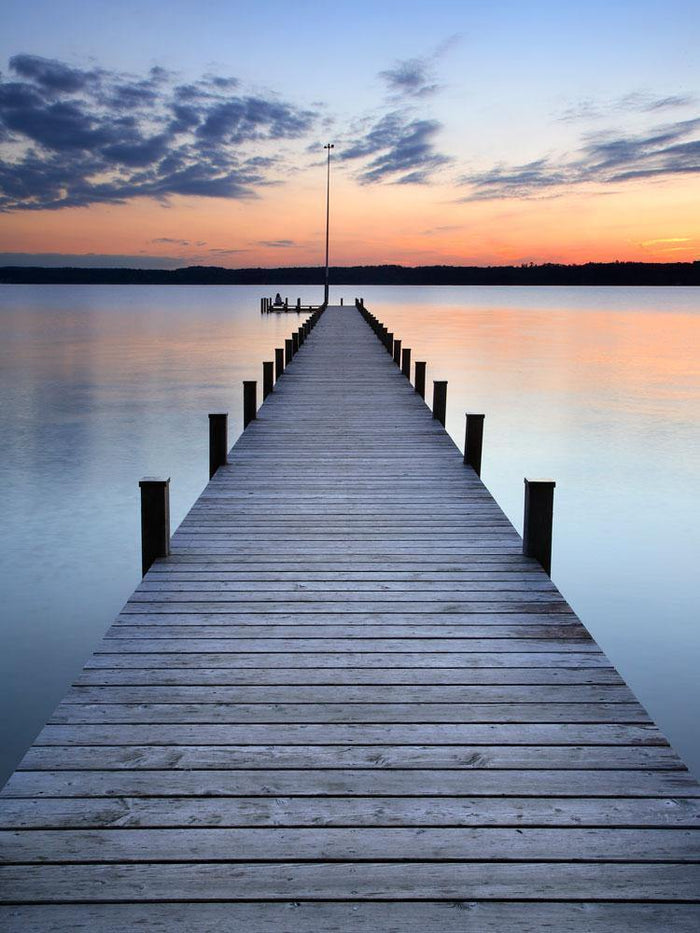 Sunset Pier Wall Mural-Wall Mural-Eazywallz