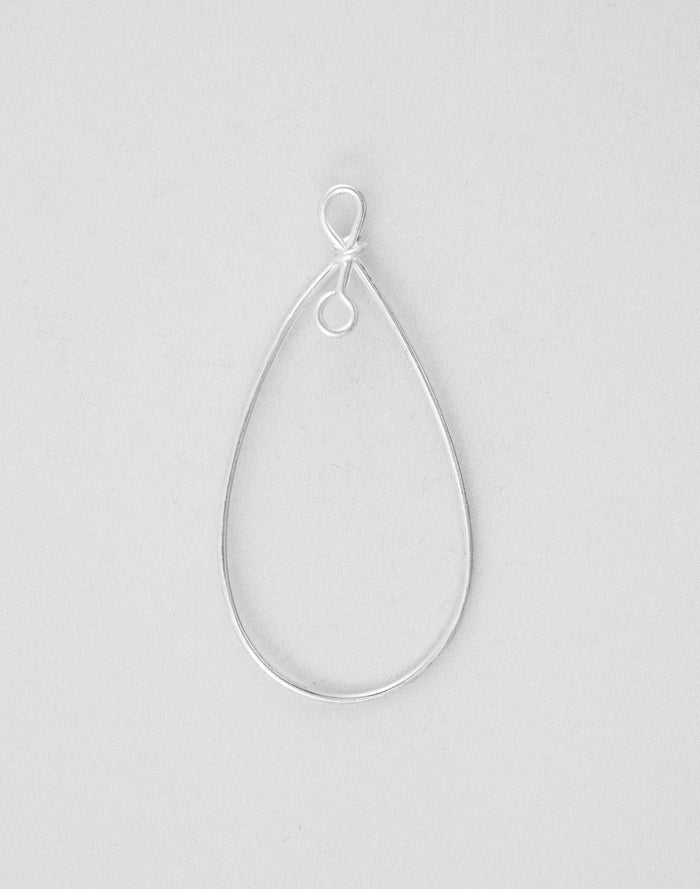 Teardrop Middle Loop Drop, 47x25mm, (2pc)