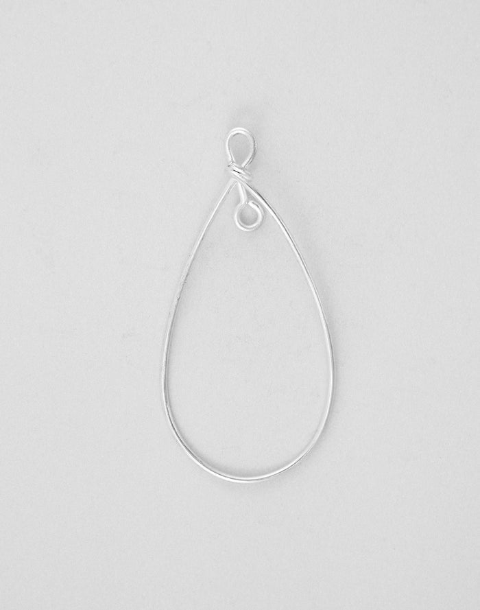 Teardrop Middle Loop Drop, 47x25mm, (2pc)