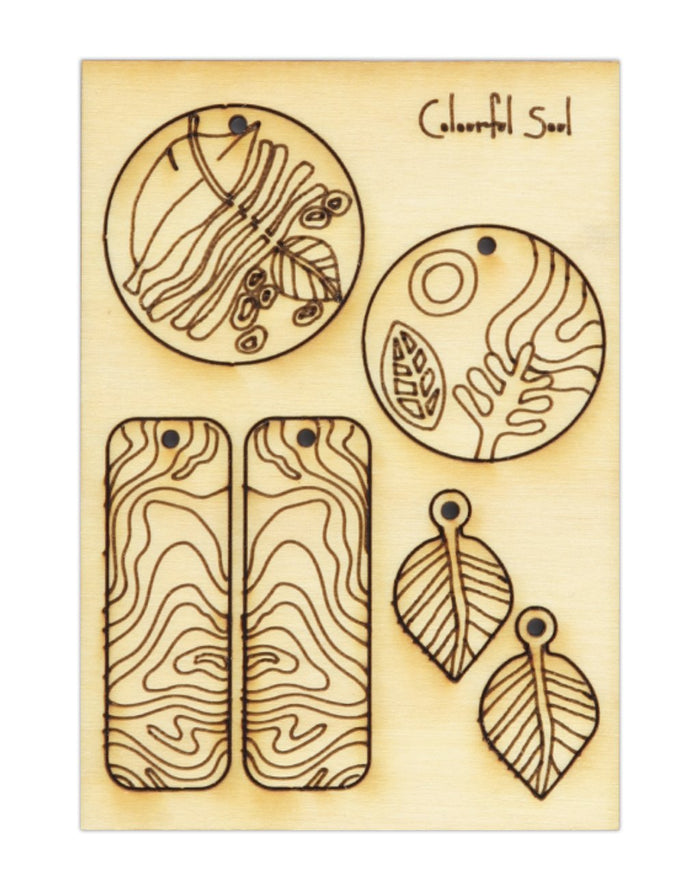CSMMNG-007 Colorful Soul Wooden Jewelry Pieces