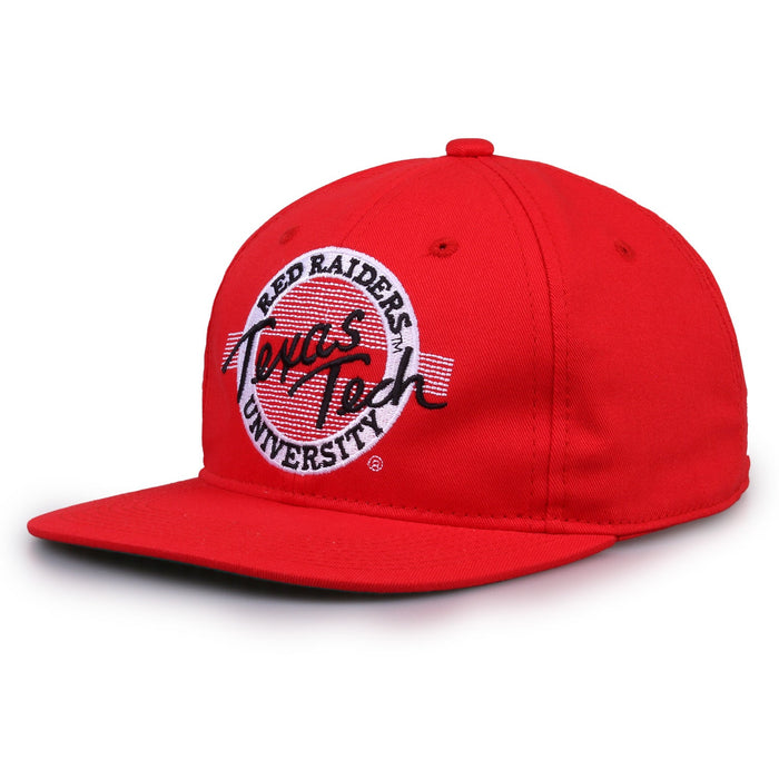 Texas Tech Red Raiders Retro Circle Snapback - Red, alternate view 1