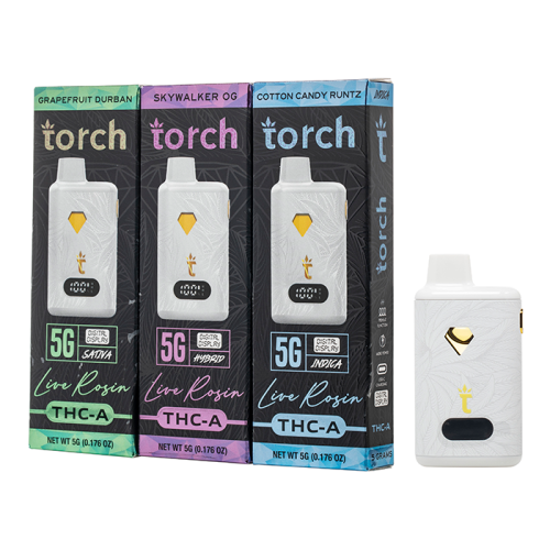 Torch Hemp THC-A Live Resin 5G Disposable (5pk)