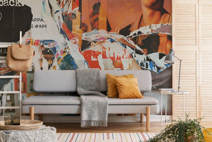 Torn Posters 5 Mural Wallpaper-Wall Mural-Eazywallz