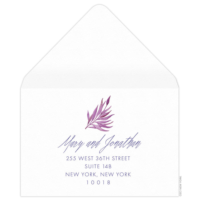 Tropical Fiji Palms Reply Card Envelope