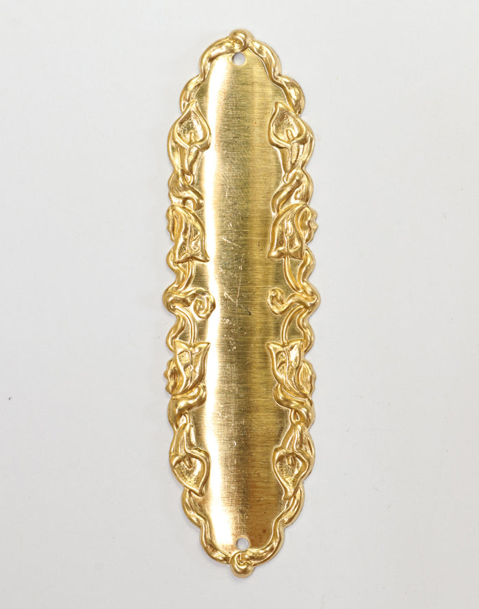 C2HV001 Brass floral escutcheon plate