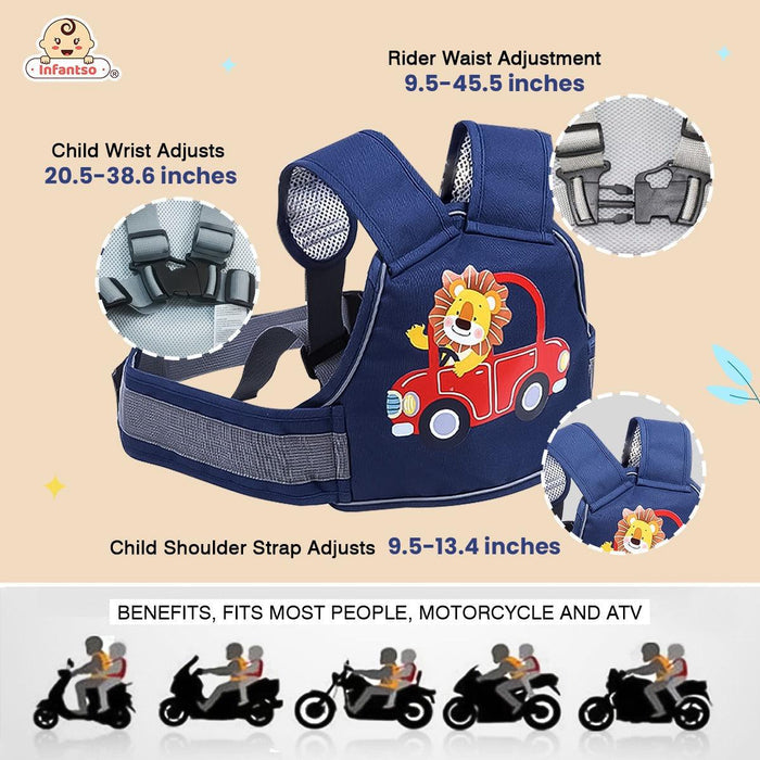 Two-wheeler Travel Safety Belt, Two Wheeler Baby Carrier For Kids