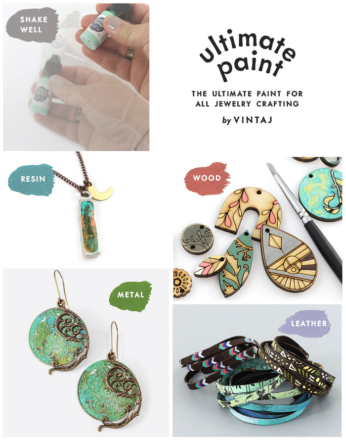 Ultimate paint for jewelry crafting on resin, wood, metal, & leather