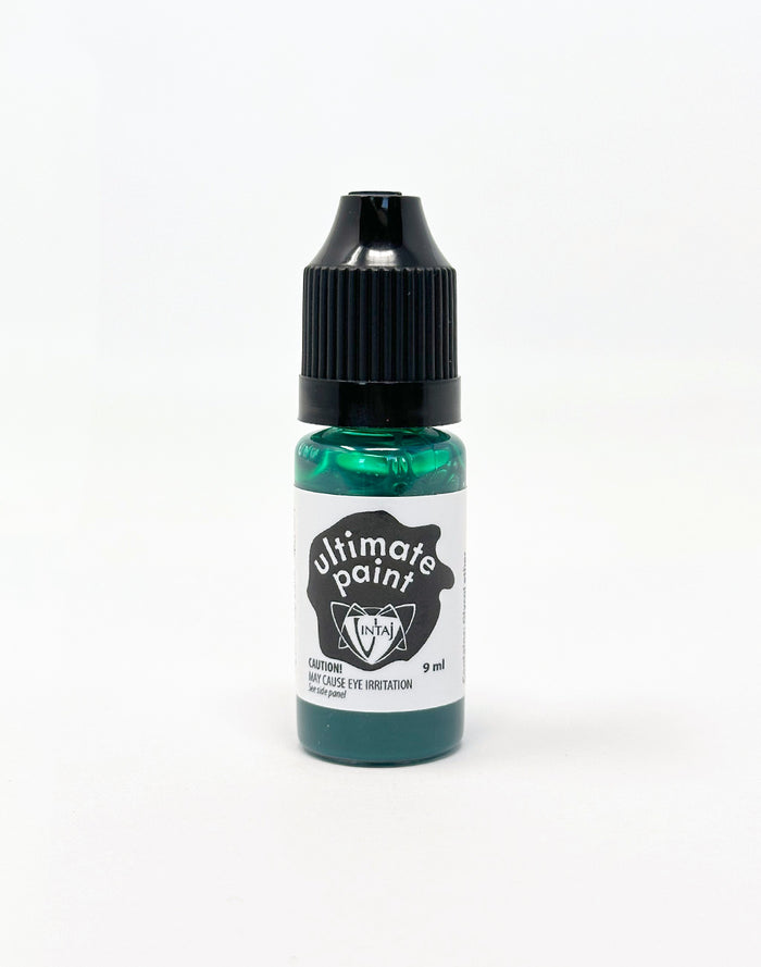 Green shimmer paint bottle