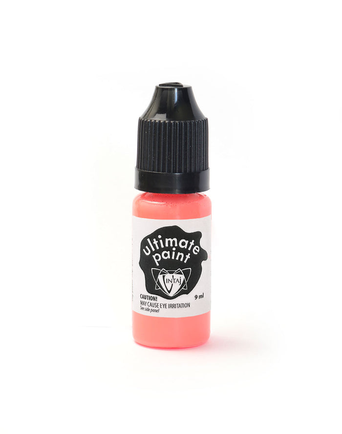 Neon coral paint bottle
