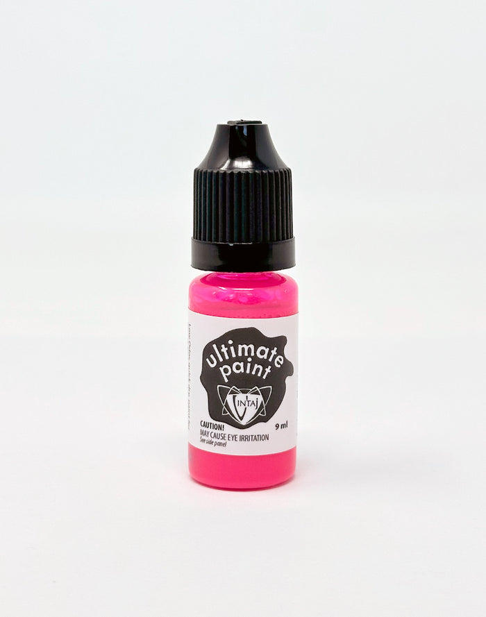 Neon pink paint bottle