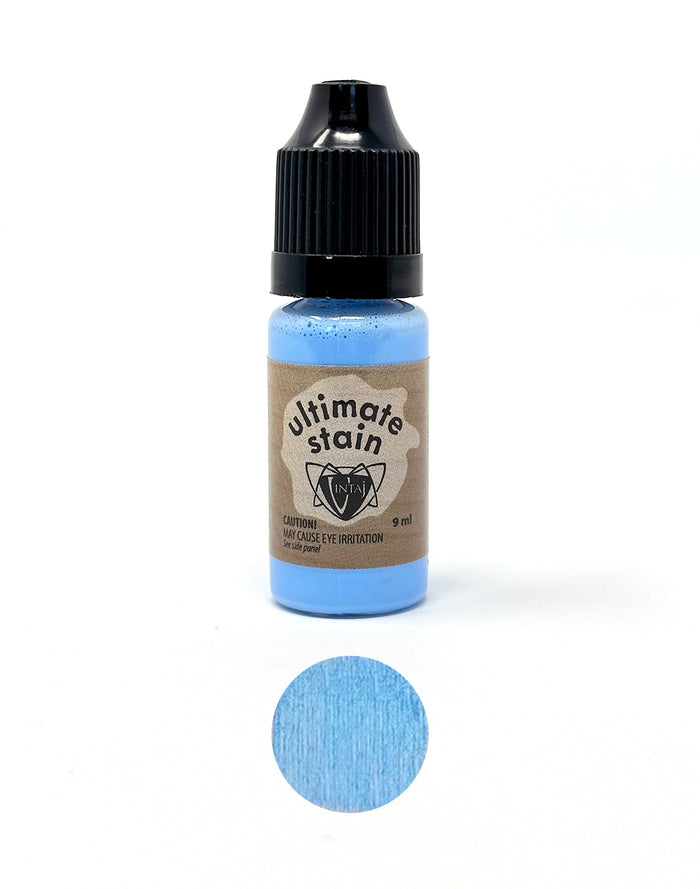 Neon blue stain bottle and swatch
