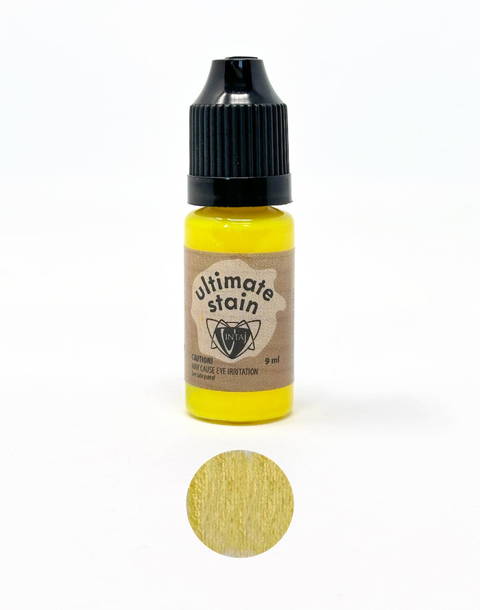Neon yellow stain bottle and swatch
