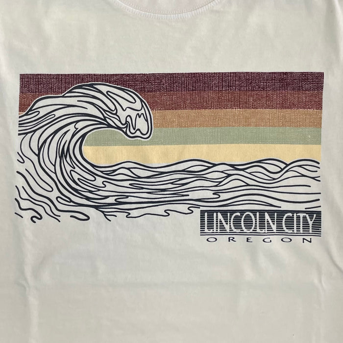 Unisex T-shirt - Line Art Wave Parchment