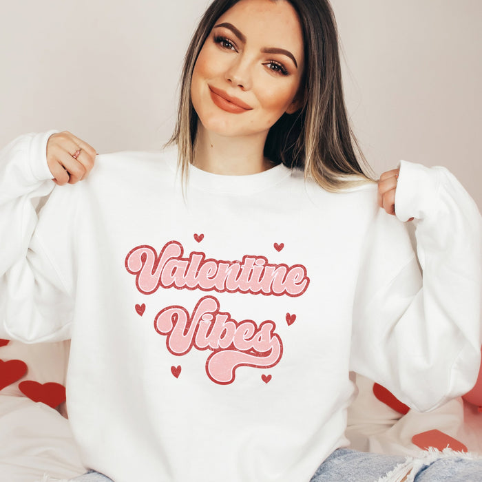 Valentine Vibes Valentines Graphic Sweatshirt - Trendznmore