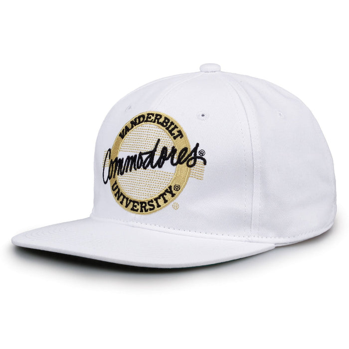 Vanderbilt Commodores Retro Circle Snapback - White, alternate view 1