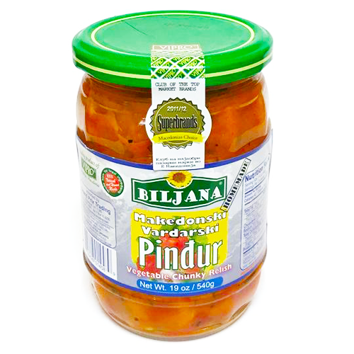 Vardarski PINJUR Red Pepper Spread 540g (Biljana)
