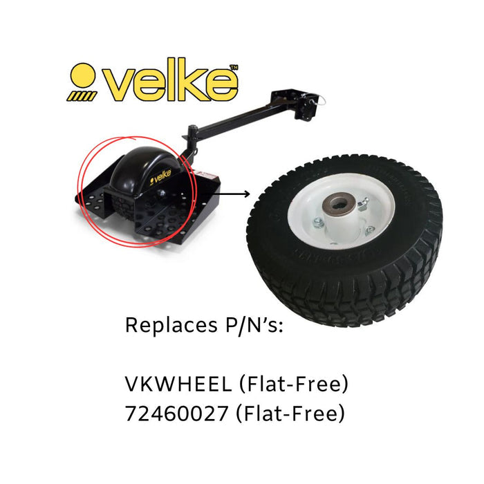 Velke Flat-Free Wheel & Tire Assembly P/N 72460027 For 1-Wheel Velkes (VKWHEEL)