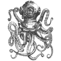 Vintage Octopus Wall Decal-Wall Mural-Eazywallz