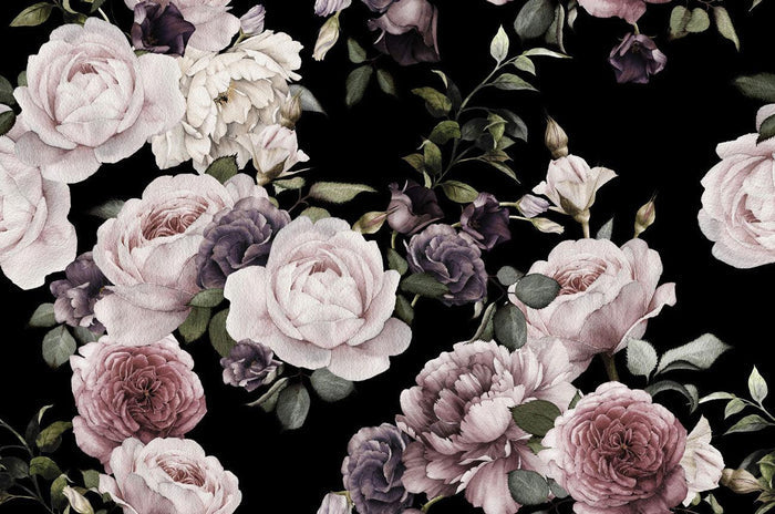 Water Color Roses Wall Mural-Wall Mural-Eazywallz