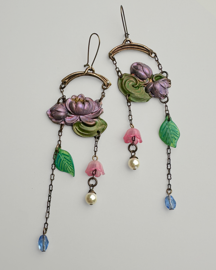 Waterlily Lotus Earrings Complete Kit