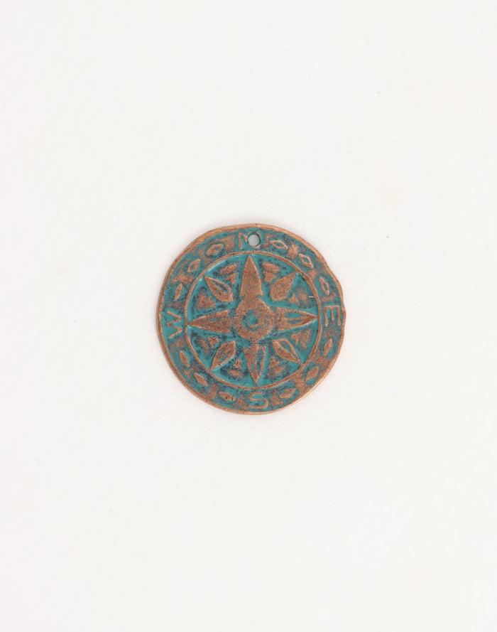 Weathered Compass, 26mm, (1pcs)