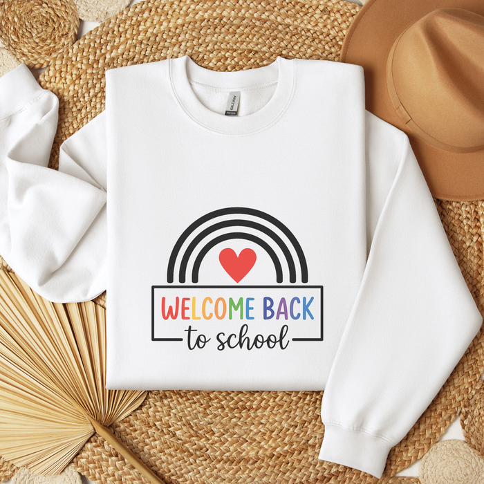 Welcome Back to School Teacher Graphic Crewneck Sweatshirt