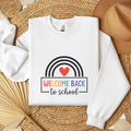 Welcome Back to School Teacher Graphic Crewneck Sweatshirt