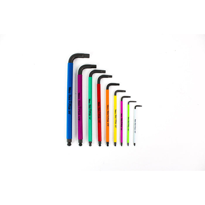 Wera 05022640001 950/9 Hex-Plus Multicolour Long Arm Hex Key Set (Sb Packaging, Clip New), Multicolor