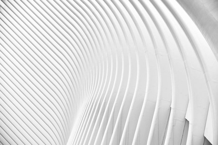 White Curved Architectural Wallpaper Mural-Wall Mural-Eazywallz