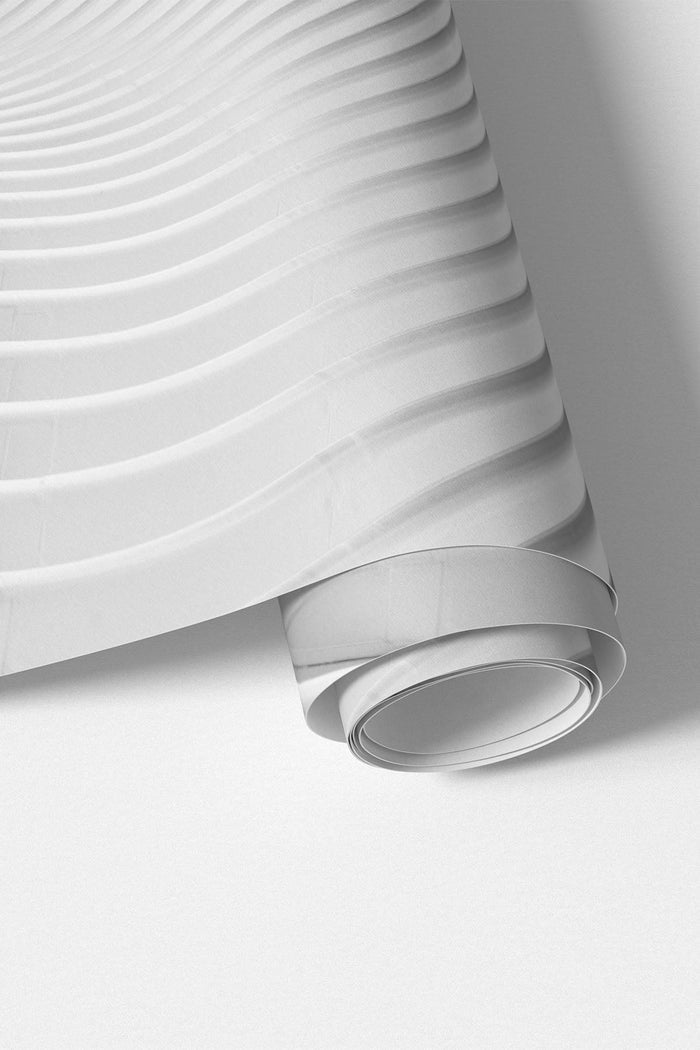 White Curved Architectural wall mural roll