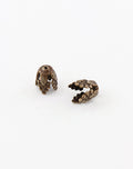 Decorative metal bead caps with leaf design