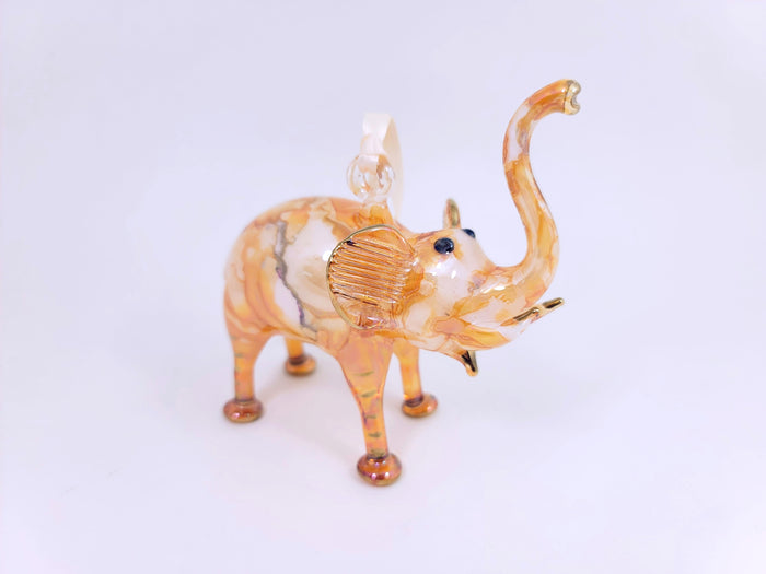 Yellow Ceramic Elephant Ornament