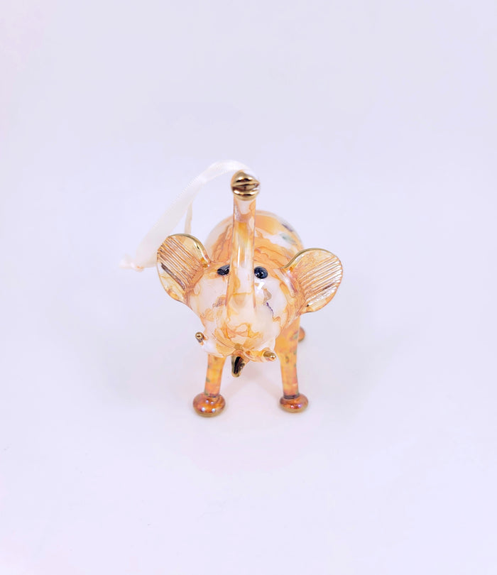 Yellow Ceramic Elephant Ornament