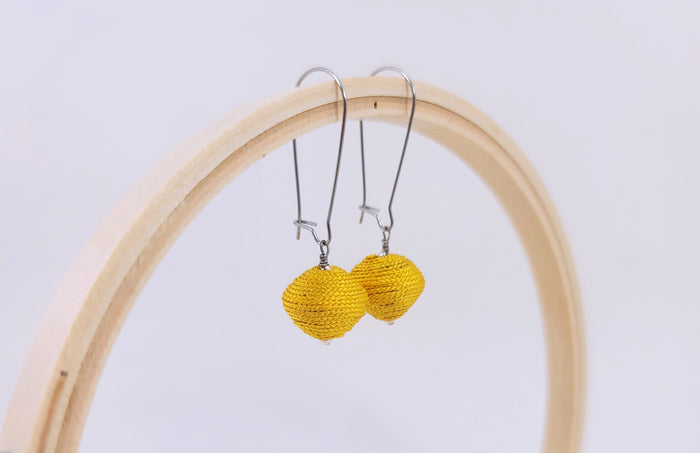 Yellow Thread Earring