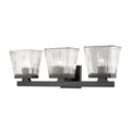 Z-Lite Astor Matte Black 3 Light Vanity 1936-3V-MB - Bath & Vanity