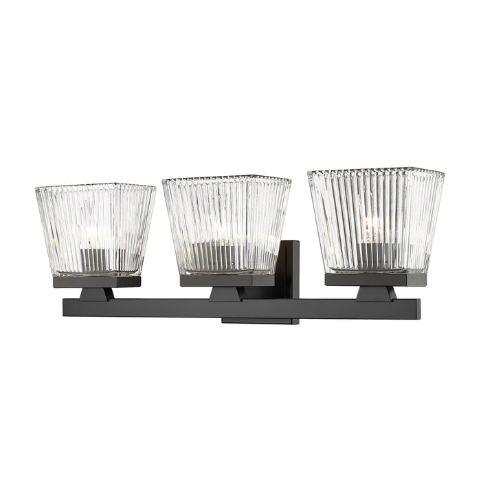 Z-Lite Astor Matte Black 3 Light Vanity 1936-3V-MB - Bath & Vanity