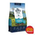 ZIWI® Peak Mackerel & Lamb dog food, 1 kg bag, features 96% whole seafood, lamb, and organs. Includes Frequent Buyer Rewards badge. Air-dried and bowl-ready.